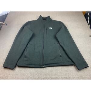 The North Face Men L Dark Green Midweight Full-Zip Fleece Jacket
